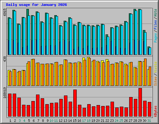 Daily usage for January 2026