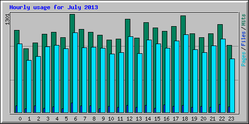 Hourly usage for July 2013