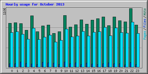 Hourly usage for October 2013