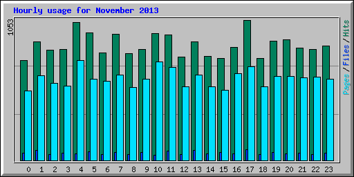 Hourly usage for November 2013