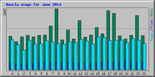 Hourly usage for June 2014
