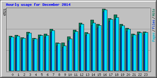 Hourly usage for December 2014