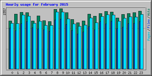 Hourly usage for February 2015