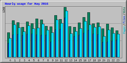 Hourly usage for May 2016