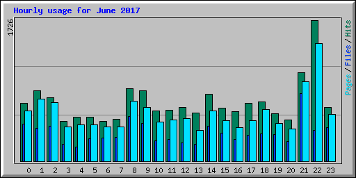 Hourly usage for June 2017