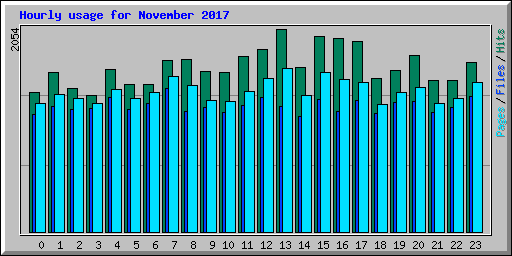 Hourly usage for November 2017