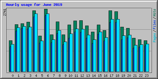 Hourly usage for June 2019
