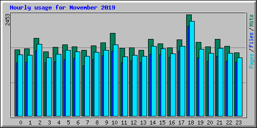 Hourly usage for November 2019