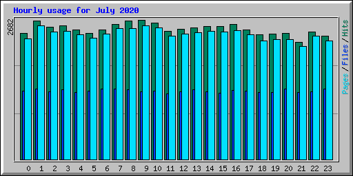 Hourly usage for July 2020