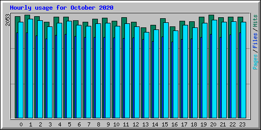 Hourly usage for October 2020