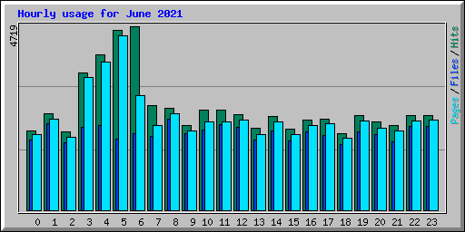 Hourly usage for June 2021