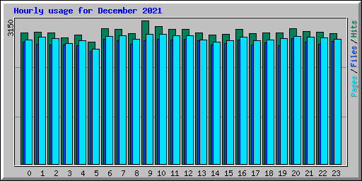 Hourly usage for December 2021
