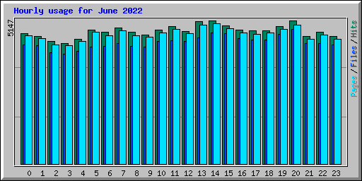 Hourly usage for June 2022