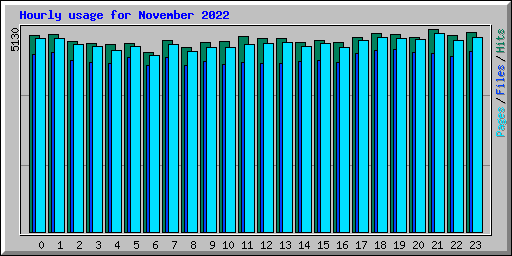 Hourly usage for November 2022