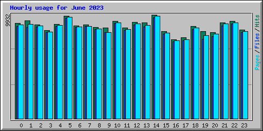 Hourly usage for June 2023