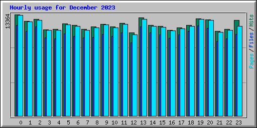 Hourly usage for December 2023