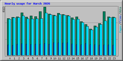 Hourly usage for March 2026