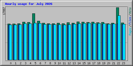 Hourly usage for July 2026